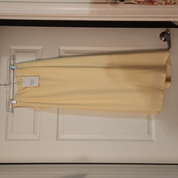 New ANTHROPOLOGIE Significant Other Draped Yellow Midi Skirt Size - Picture 9 of 9